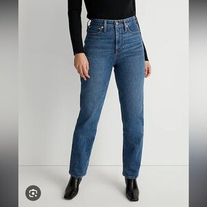 Madewell Curvy Perfect Vintage Straight Jeans, size 32 tall, NWT